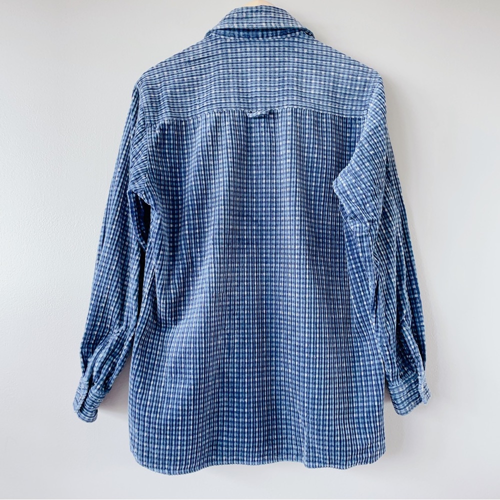 Vintage Cotton Ginny oversized shacket fuzzy waffle knit Medium shirt - Picture 5 of 17